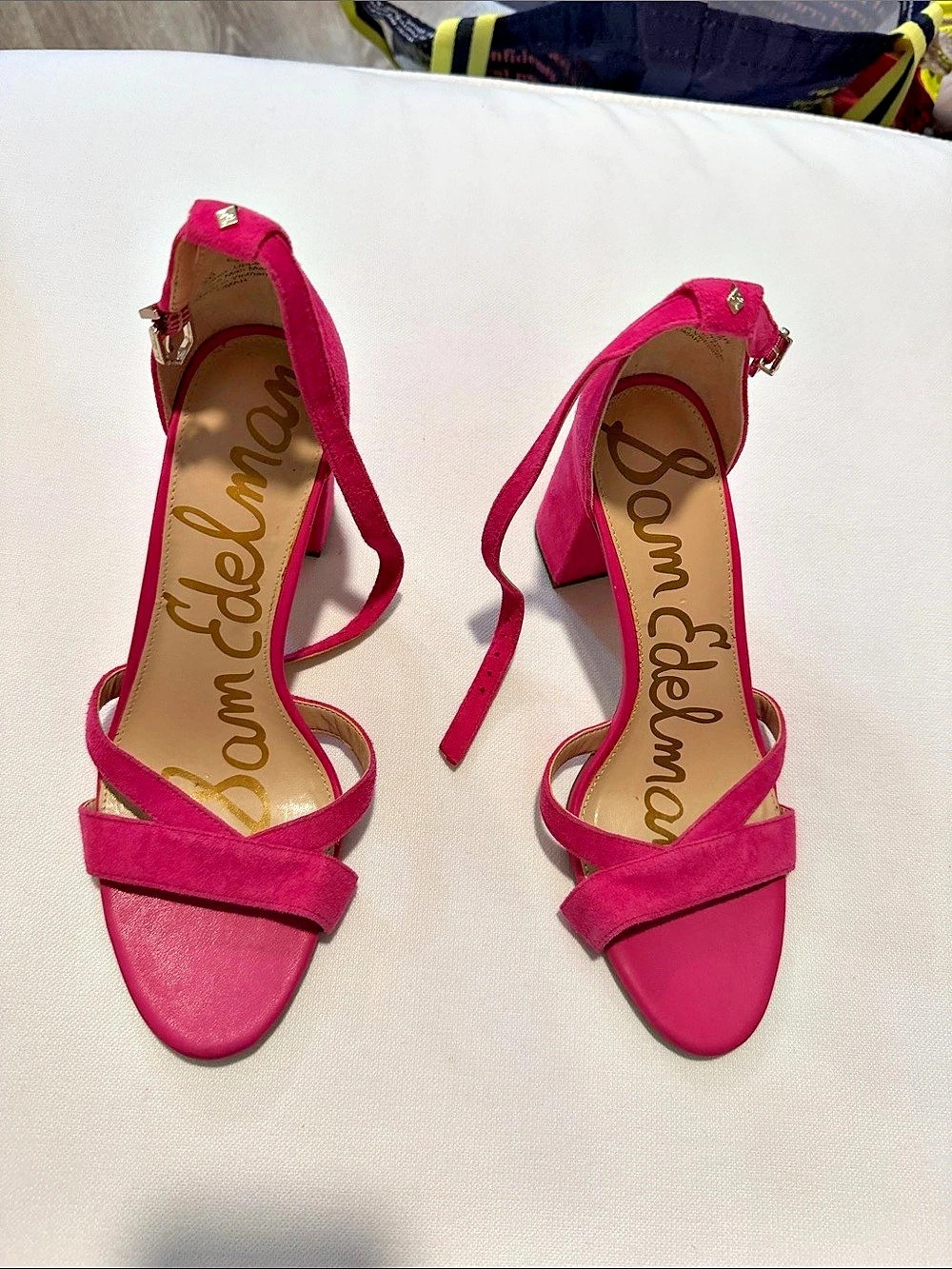 Sam Edelman Yaro Block Heel Sandal Pink Heels
